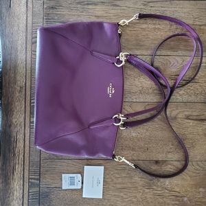 Coach Crossbody F36675 Pebble Leather Plum